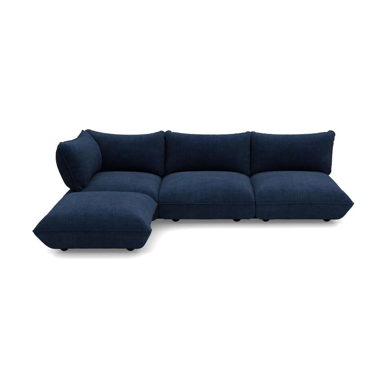 Fatboy Sumo hoekbank links recycled cord Deep Blue