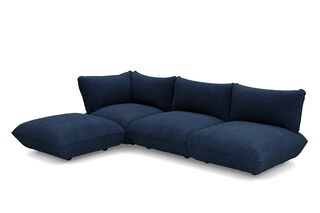 Fatboy Sumo hoekbank links recycled cord Deep Blue