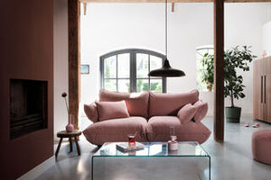 Fatboy Sumo hoekbank links recycled cord Soft Pink