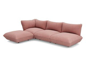Fatboy Sumo hoekbank links recycled cord Soft Pink