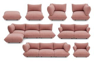 Fatboy Sumo hoekbank links recycled cord Soft Pink