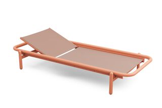 Fatboy Sunbun ligbed Terracotta/Stripe Orange Creme