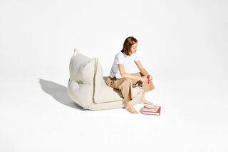 Fatboy Bonbaron Slim fauteuil bouclé Creme