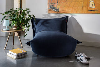 Fatboy Bonbaron Slim fauteuil recycled cord Deep Blue
