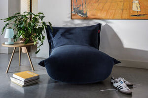 Fatboy Bonbaron Slim fauteuil recycled cord Deep Blue