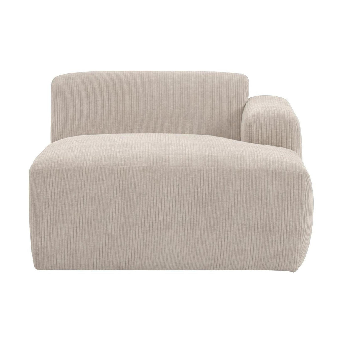 WOOOD Mojo Base chaise longue bank arm rechts rib Ecru