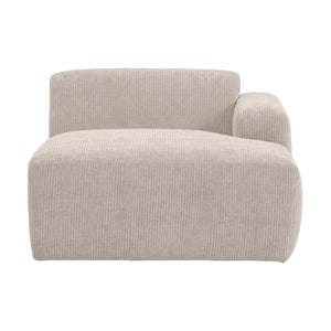 WOOOD Mojo Base chaise longue bank arm rechts rib Ecru