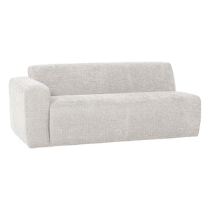 WOOOD Mojo Base 2-zits bank arm links wollig Ecru