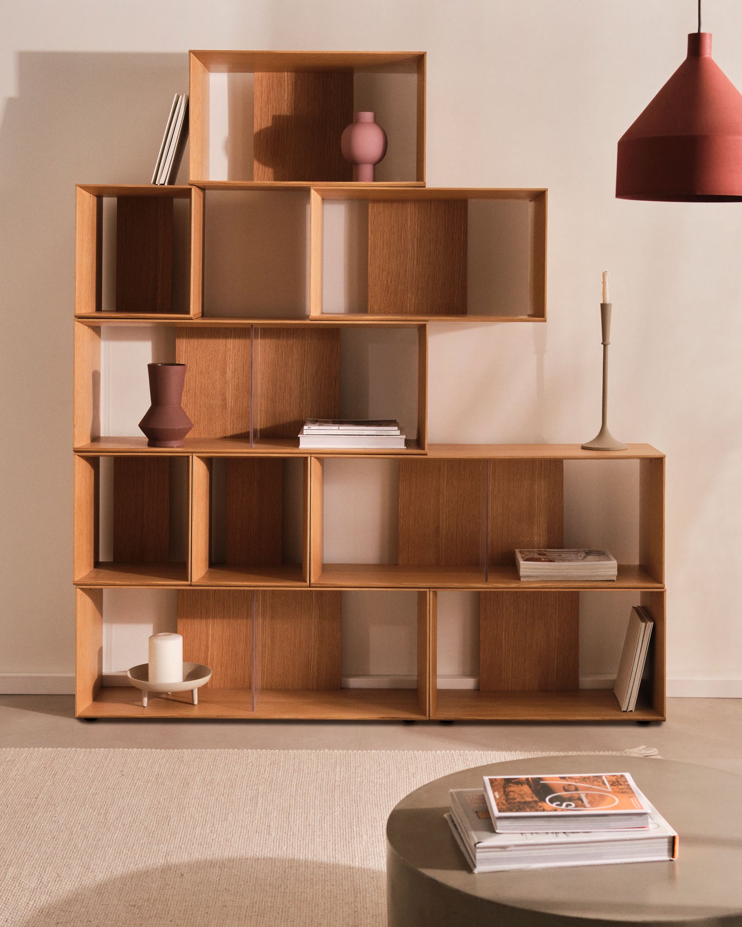 Kave Home Litto kast 2 modulaire planken eiken