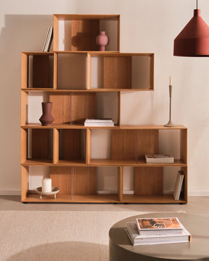 Kave Home Litto kast 2 modulaire planken eiken