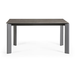 Kave Home Axis eettafel uitschuifbaar 160/220x90 cm Grijs