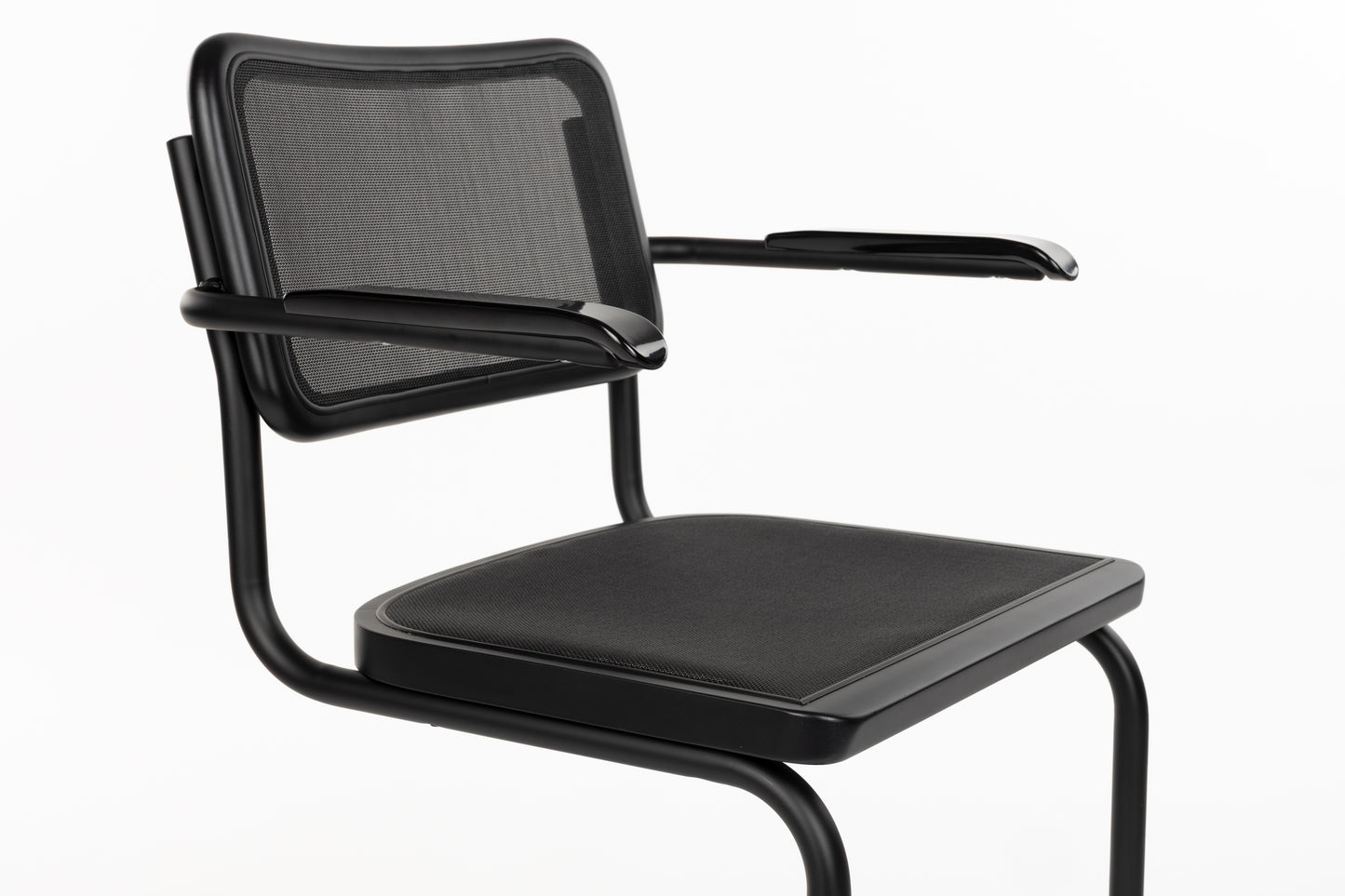 Dutchbone Carree eetkamerstoel met arm Zwart