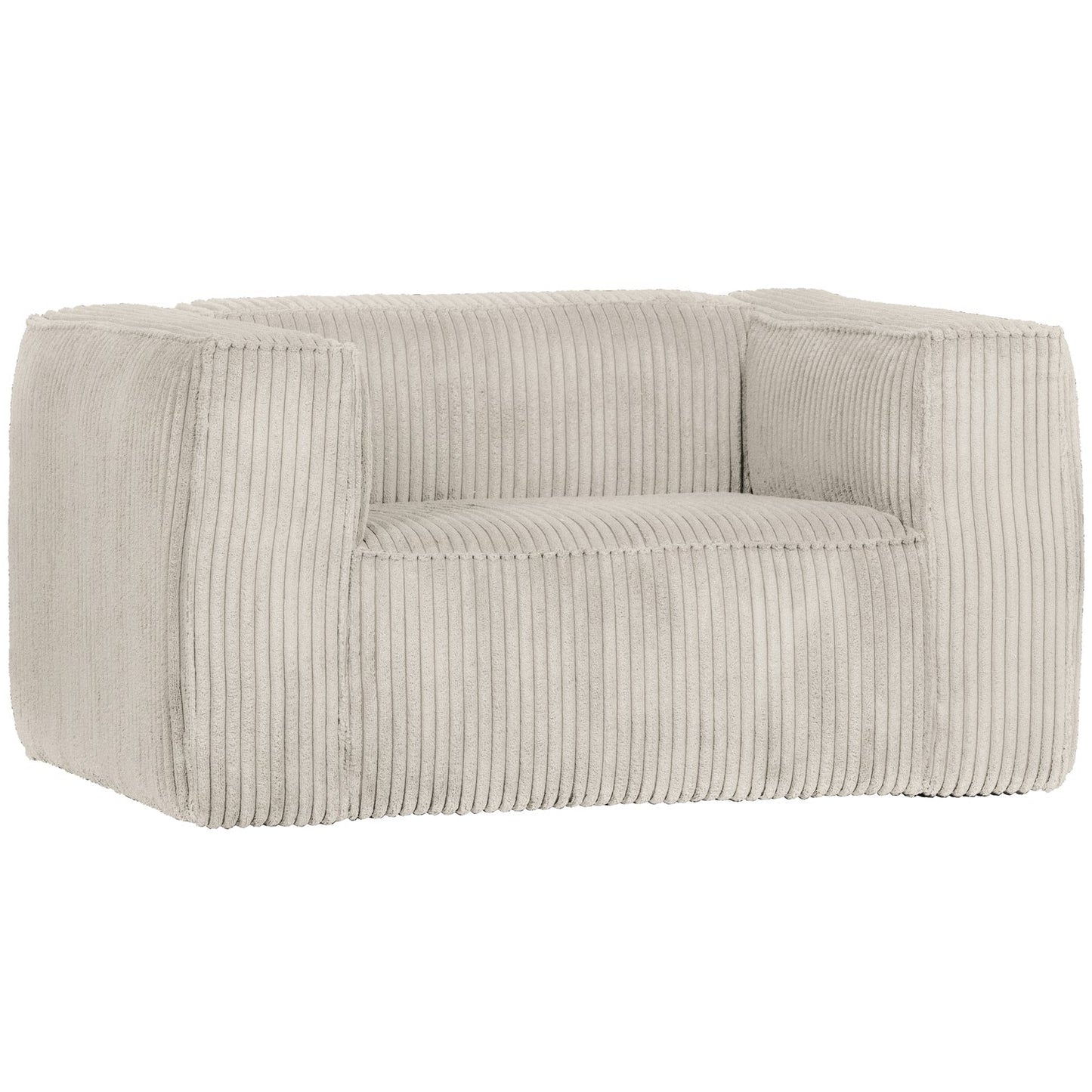 WOOOD Bean fauteuil Ribstof Naturel