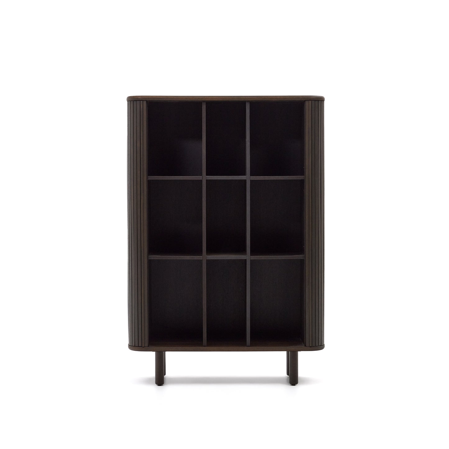 Kave Home Mailen dressoir hoog met 2 deuren essen donkere afwerking