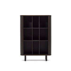 Kave Home Mailen dressoir hoog met 2 deuren essen donkere afwerking