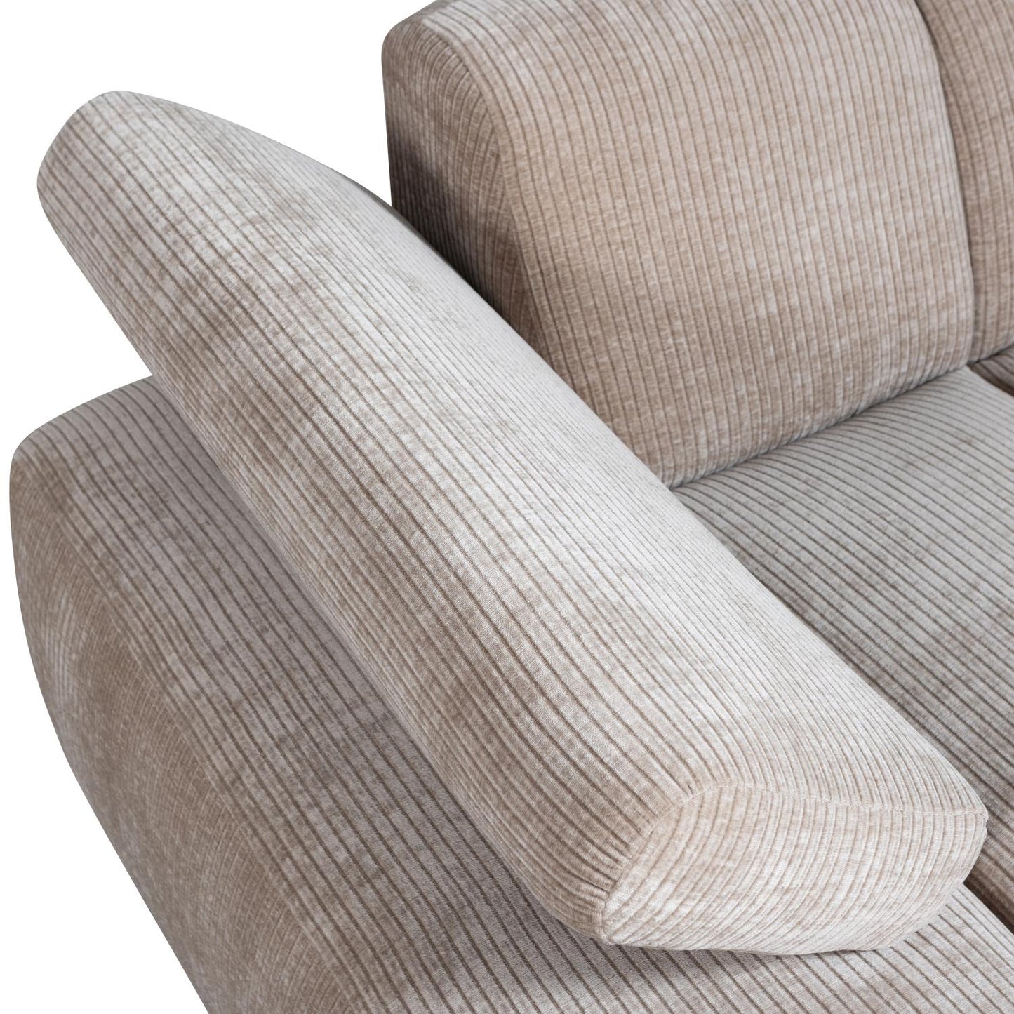 WOOOD Mojo chaise longue bank arm links ribstof Donkerzand