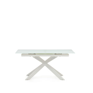 Kave Home Atminda eettafel uitschuifbaar rechthoek 160x90 cm White