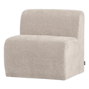 WOOOD Mojo Base eetkamerbank 84 cm met rugleuning rib Ecru