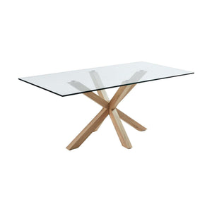 Kave Home Argo eettafel rechthoek 200x100 cm Clear/Natural