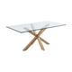 Kave Home Argo eettafel rechthoek 200x100 cm Clear/Natural