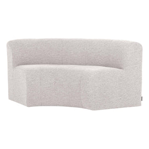 WOOOD Mojo Base eetbank halfronde hoek rugleuning bouclé Ecru