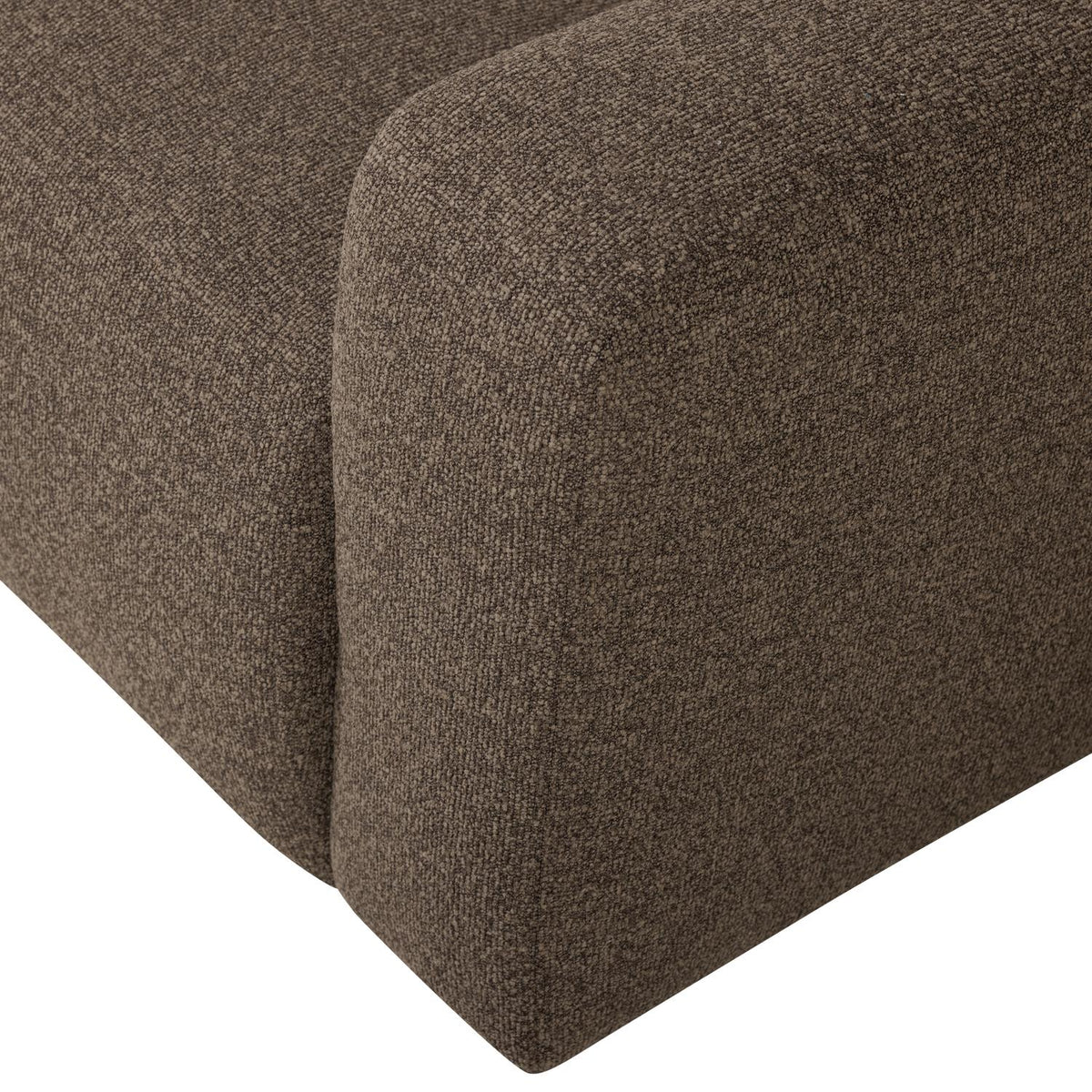 WOOOD Mojo Base 1-zits bank arm rechts bouclé Bruin