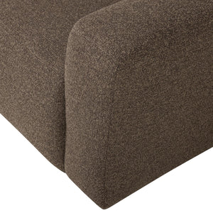 WOOOD Mojo Base 1-zits bank arm rechts bouclé Bruin
