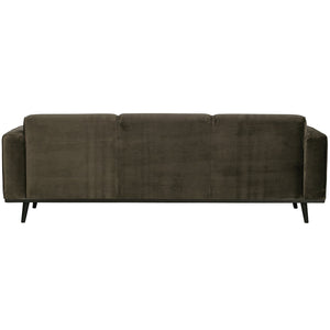 WOOOD Statement 3-zits bank Velvet Warm Groen