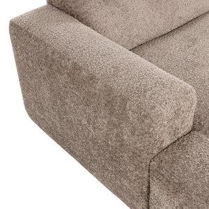 WOOOD Mojo Base chaise longue bank arm links wollig Donkerzand