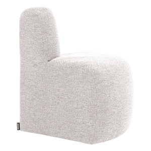 WOOOD Mojo Base eetbank hoek rond rugleuning bouclé Ecru