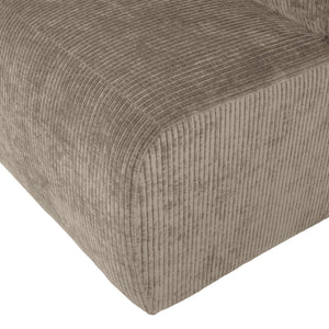 WOOOD Mojo Base eetkamerbank 84 cm met rugleuning rib Donkerzand