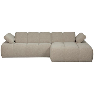 WOOOD Mojo chaise longue bank rechts bouclé Beige Melange