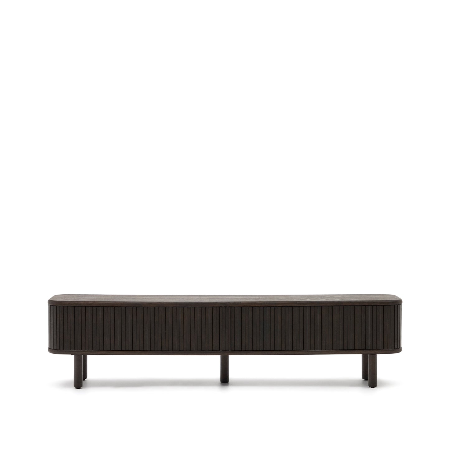 Kave Home Mailen tv-meubel met 2 deuren essen donkere afwerking 200 x 50 cm