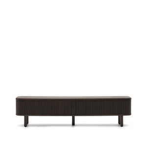 Kave Home Mailen tv-meubel met 2 deuren essen donkere afwerking 200 x 50 cm