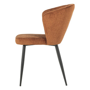 WOOOD Luse eetkamerstoel velvet Oranje