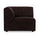 HKliving Jax bank left end Royal Velvet Espresso