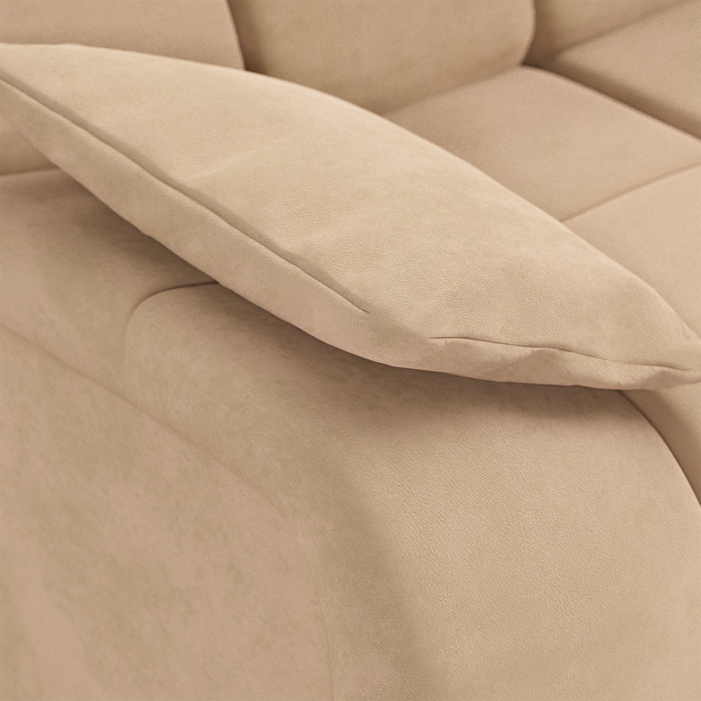 HKliving Wave bank left low arm Royal Velvet Cream