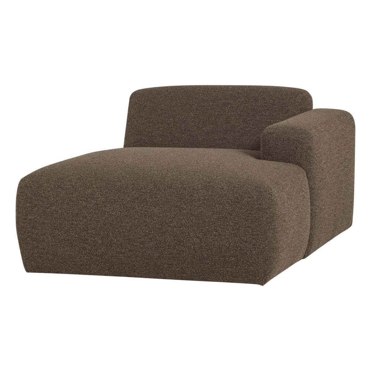 WOOOD Mojo Base chaise longue bank arm rechts bouclé Bruin