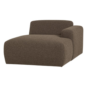 WOOOD Mojo Base chaise longue bank arm rechts bouclé Bruin