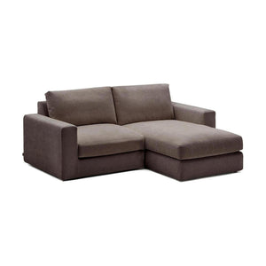 Kave Home Alea 3-zitsbank met chaise longue rechts Donkerbruin