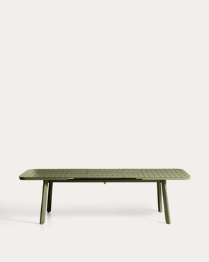 Kave Home Izola tuintafel uitschuifbaar rechthoek 220x100 cm Green