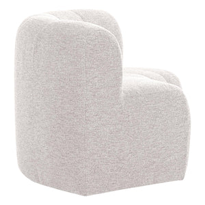 WOOOD Mojo Base eetbank halfronde hoek rugleuning bouclé Ecru
