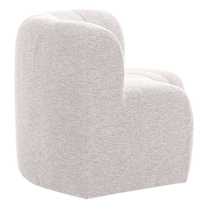 WOOOD Mojo Base eetbank halfronde hoek rugleuning bouclé Ecru