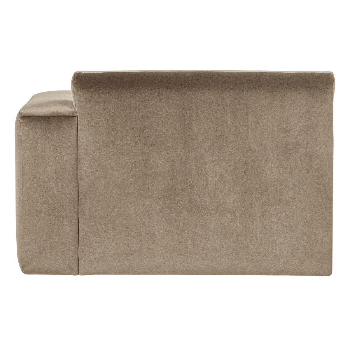 WOOOD Mojo Base chaise longue bank arm rechts velvet Khaki