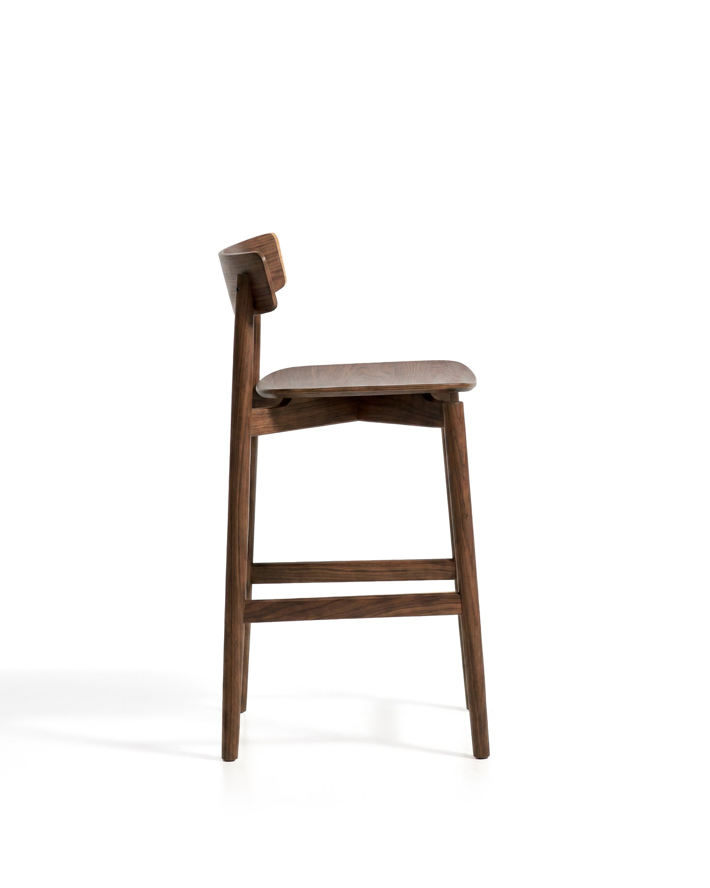 Kave Home Evera barkruk H66 Brown met rugleuning