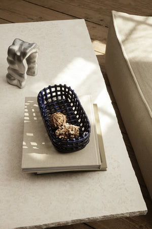 Ferm Living Ceramic Oval opbergmand Blue