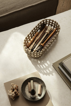 Ferm Living Ceramic Oval opbergmand Cashmere