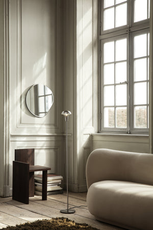 Ferm Living Pond spiegel small Dark Chrome