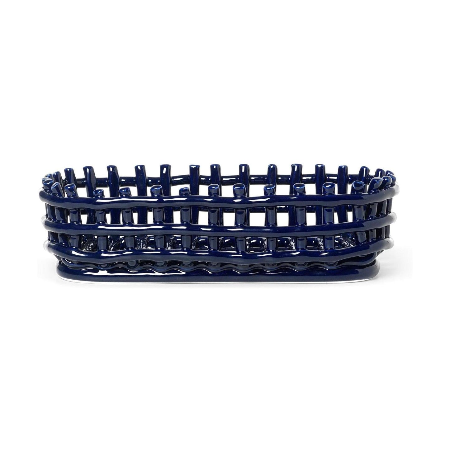 Ferm Living Ceramic Oval opbergmand Blue