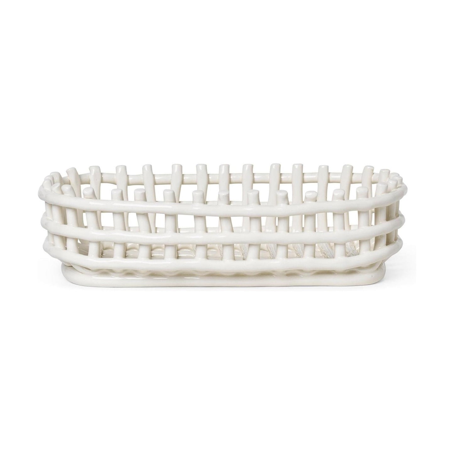 Ferm Living Ceramic Oval opbergmand Off White